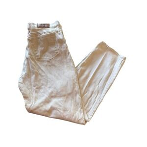 Faded Glory Jeans Womens 14 Stone White Stretch Denim Straight Leg 6575WAE3423